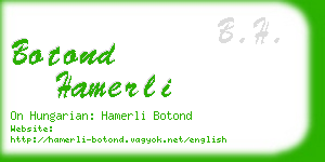 botond hamerli business card